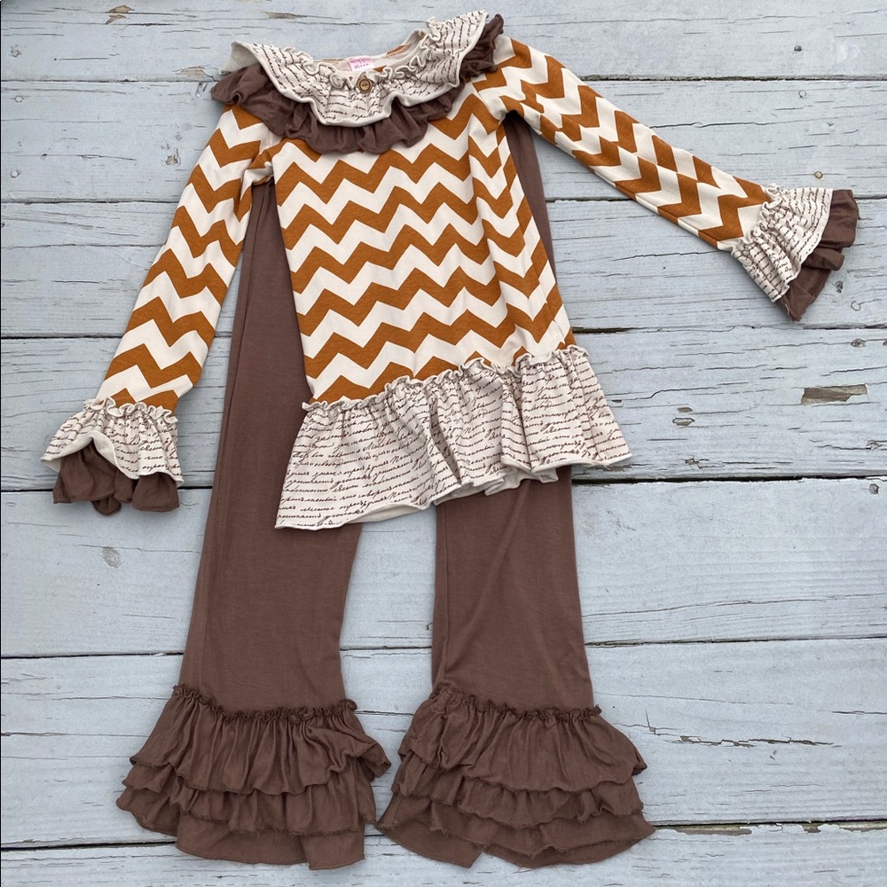 Giggle Moon Fall Blossom Thanksgiving Set Sz 8